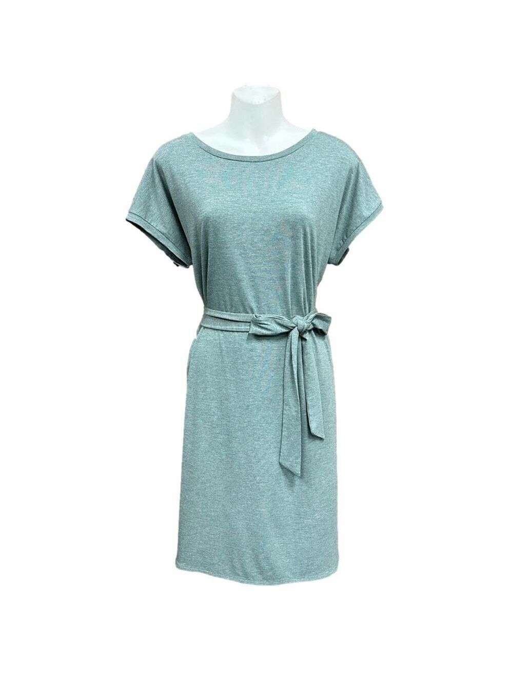 Ichi Sage sparkle jersey round neck belted tee shirt dress  Small soft